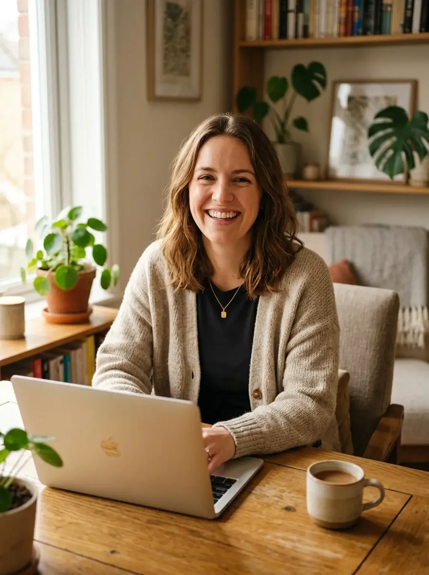 Woman with laptop