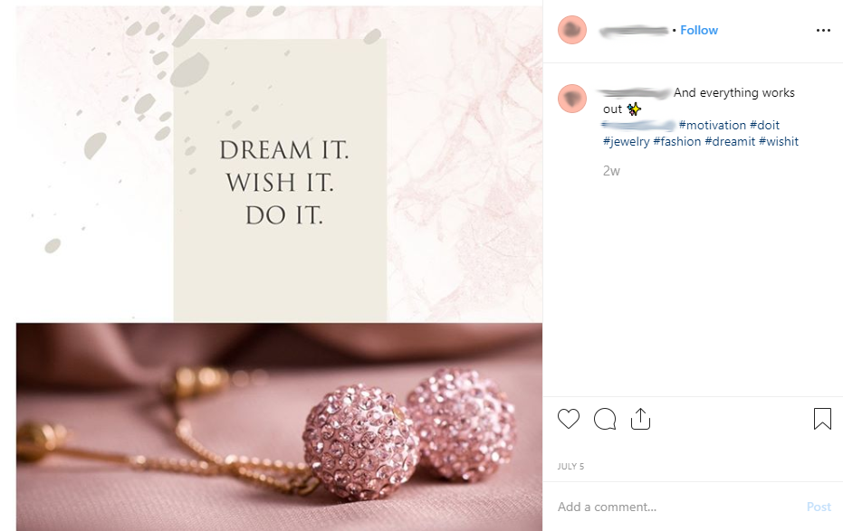 Proper hashtags on an Instagram post