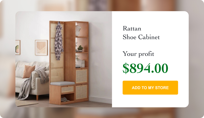 Rattan Shoe Cabinet
