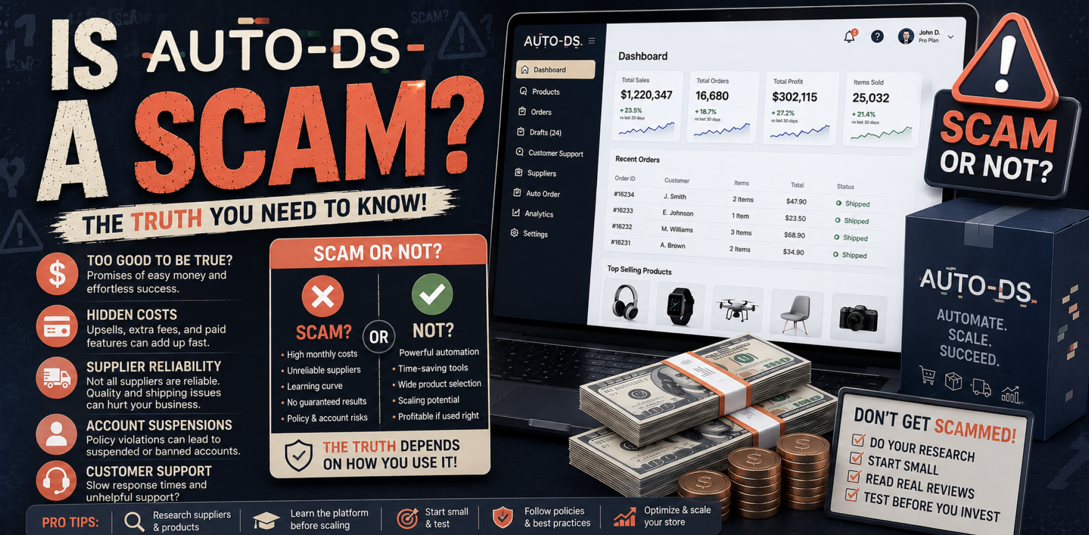 Featured image for an article about Is AutoDS a scam.