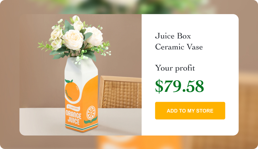 Juice Box Ceramic Vase
